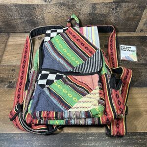 Flying High Foot Path Trading Co. Hippie Boho Backpack Bag Colorful Nepal